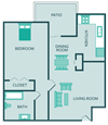 1 Bedroom 1 Bath